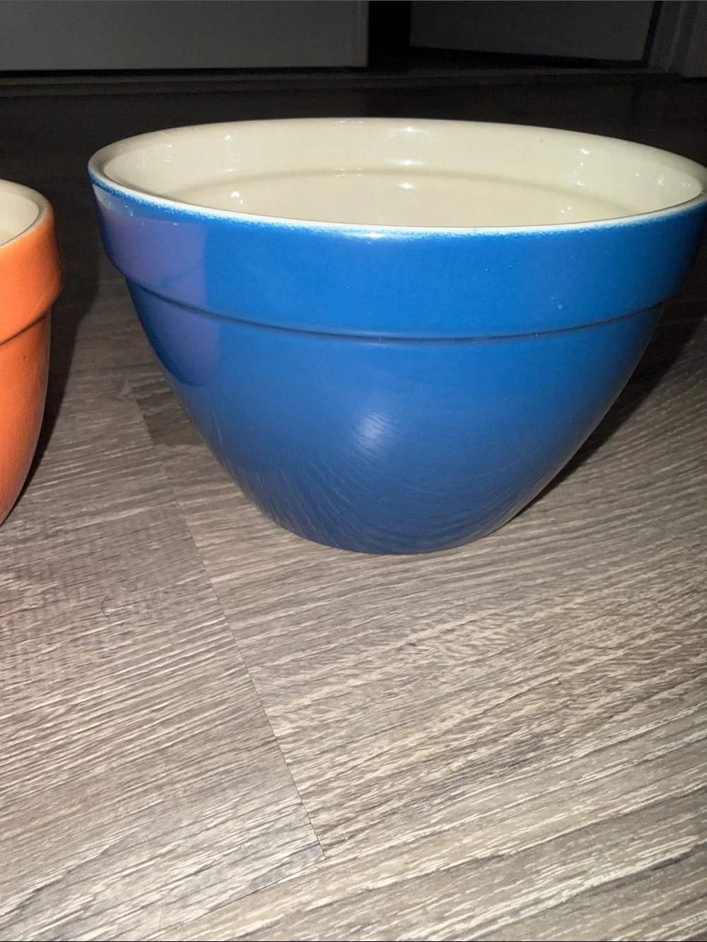 Crate&Barrel Addison Retiree Stoneware Nesting Bowls in Blue, Yellow, and Orange
